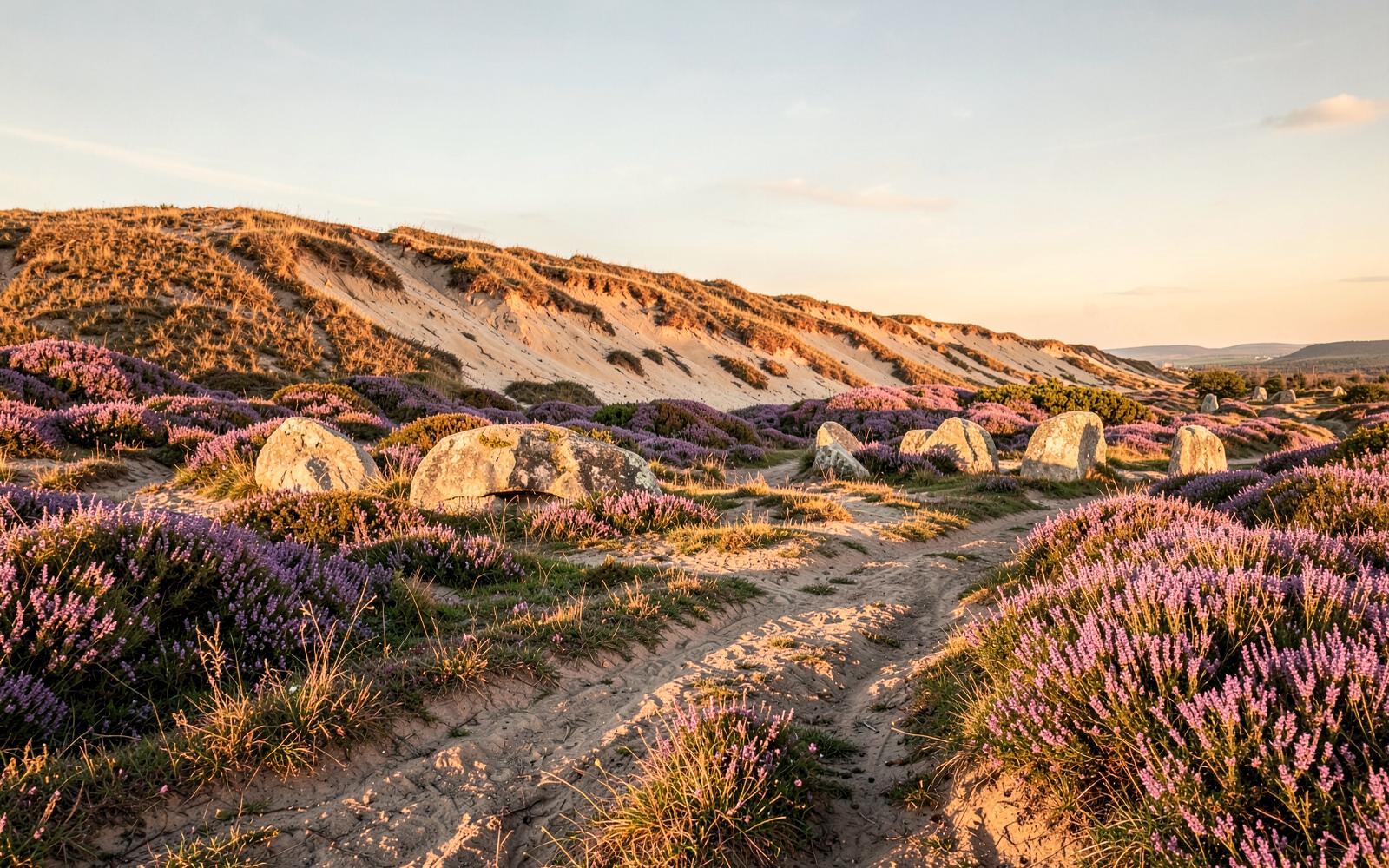Het Hondsrug UNESCO Global Geopark landschap in Drenthe
